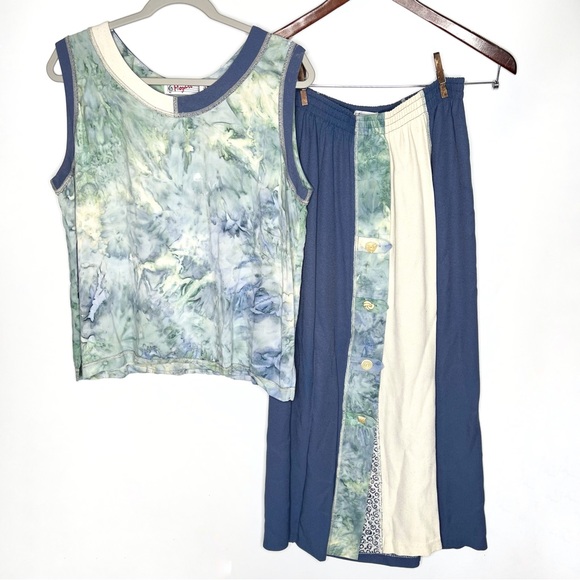 Mozart Dresses & Skirts - Vintage Mozart Mixed Media Art to Wear Tank Top & Maxi Skirt Set Size Large